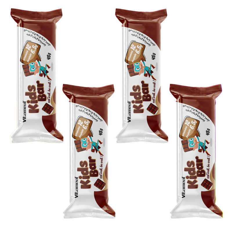 کیدز بار ویتامیل با طعم شکلات - 45 گرم بسته 4 عددی