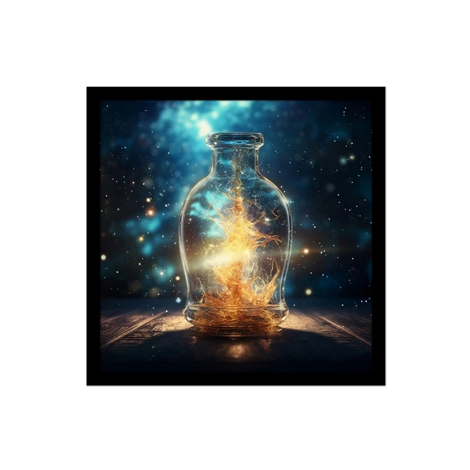 تابلو نوری بکلیت طرح بطری شیشه ای فانتزی مدل B-MID-16024