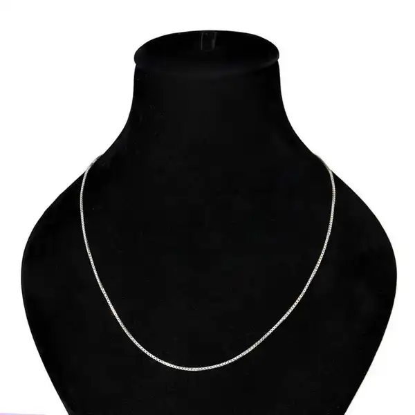 زنجیر نقره زنانه مدل ونیزی Z-1-3 ایتالیایی آبکاری رادیوم