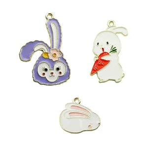 آویز گردنبند زنانه مدل خرگوش های ملوس کد AG-PK10 مجموعه 3 عددی