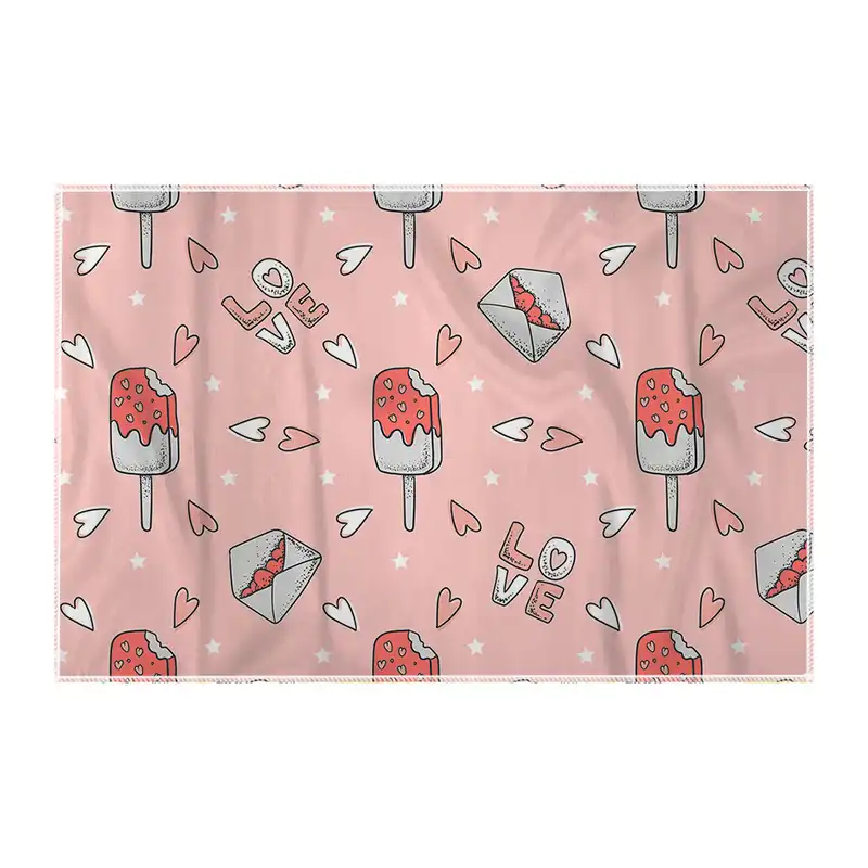 کاغذ کادو ترمه طراحان ایده مدل پترن بستنی و قلب کد strm0087