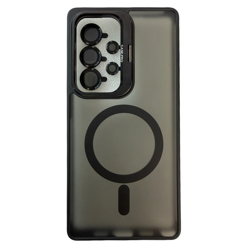 کاور کیس پرو مدل CAM-STAND مناسب برای گوشی موبایل سامسونگ Galaxy S25 Ultra به همراه محافظ لنز 