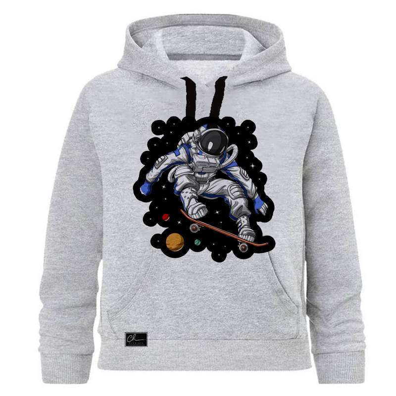  هودی پسرانه طرح فضا کد J46 رنگ طوسی