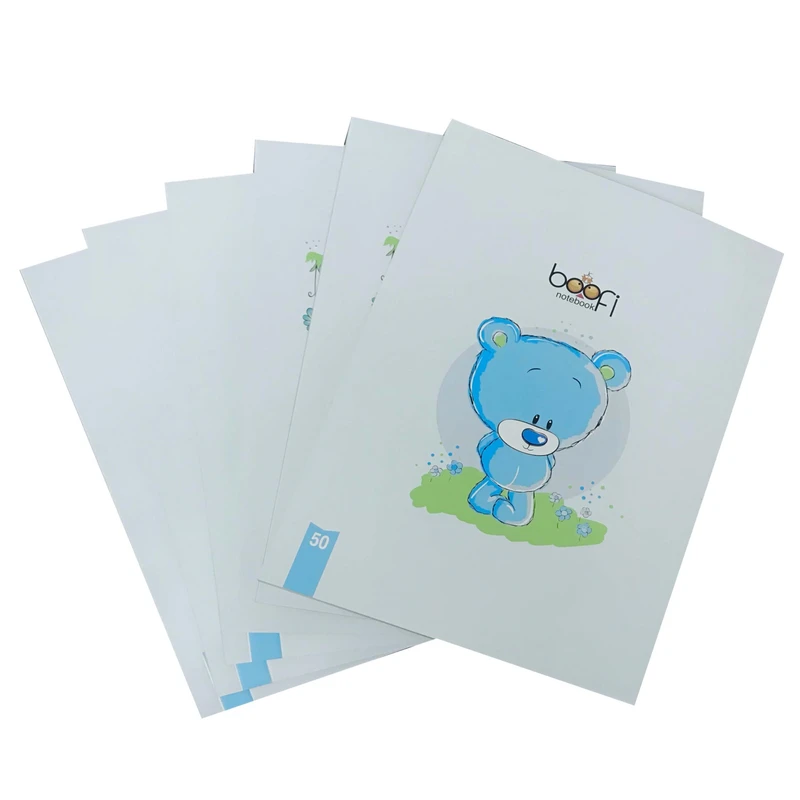 دفتر مشق 50 برگ بوفی کد 01 بسته 6 عددی