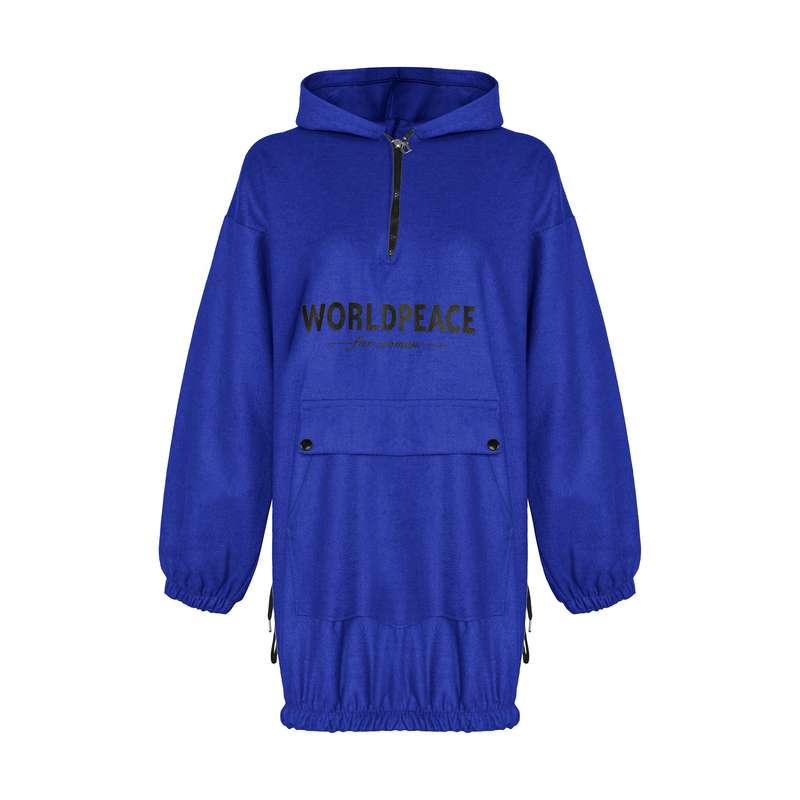 هودی زنانه مدل بهاران کد BLU28WOR