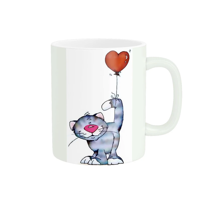 ماگ زیگورات مدل گربه و قلب کد 2452