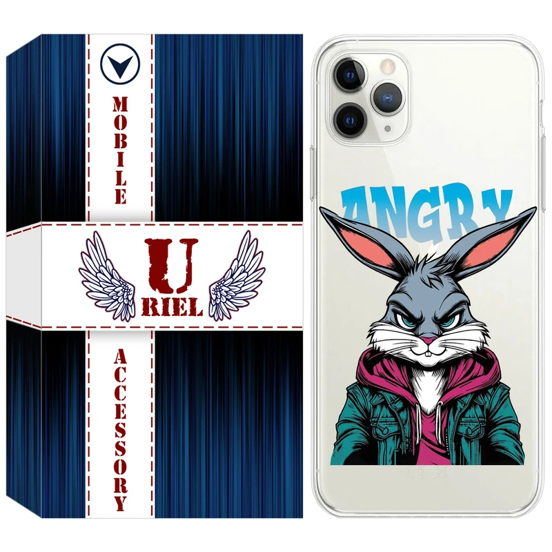 کاور یوریل مدل Clear کد 51 طرح خرگوش مناسب برای گوشی موبایل اپل iPhone 11 Pro Max