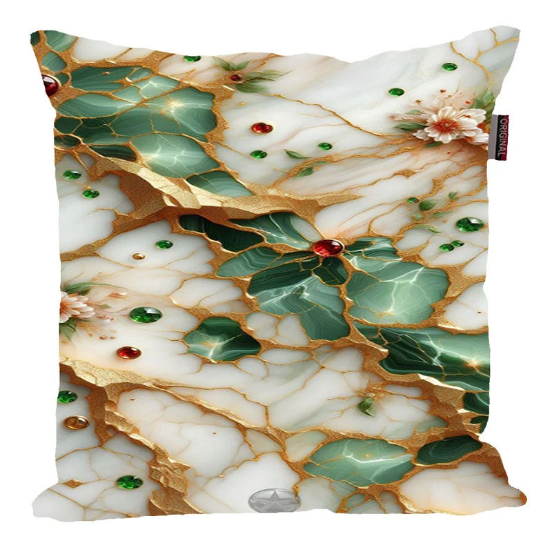 کوسن پاد آفرین مدل فانتزی طرح سنگ مرمر رنگی کد p1013