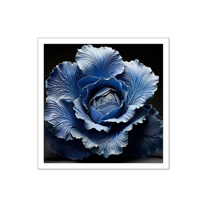 تابلو نوری بکلیت طرح طبیعت و گل آبی مدل W-MID-16980