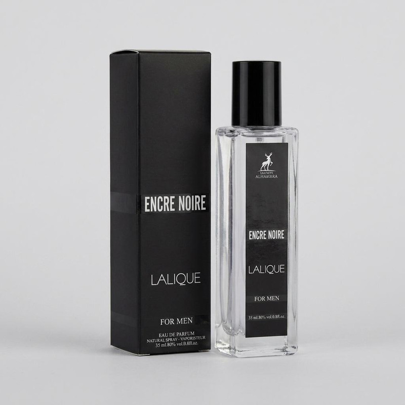 عطر جیبی مردانه الحمبرا مدل ENCRE NOIRE با رایحه تند حجم ۳۵ میلی لیتر