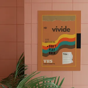 تابلو شاسی مدل فانتزی طراحی نوستالژی جمله انگیزشی نوار vhs به عقب برنگرد کد 1048