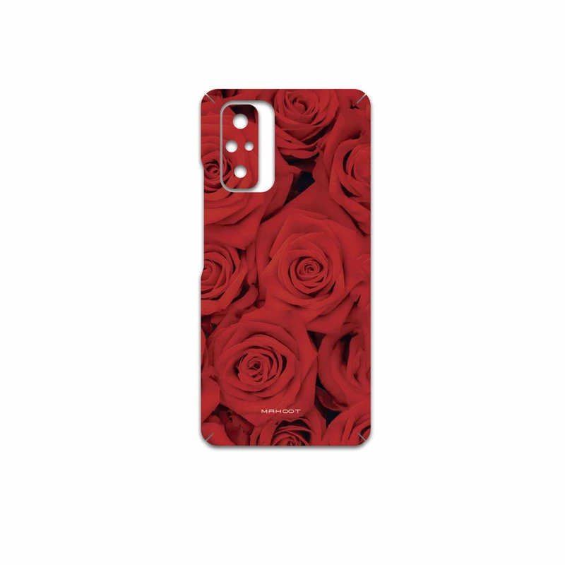 برچسب پوششی ماهوت مدل Red-Flower مناسب برای گوشی موبایل شیائومی Redmi Note 10 Pro
