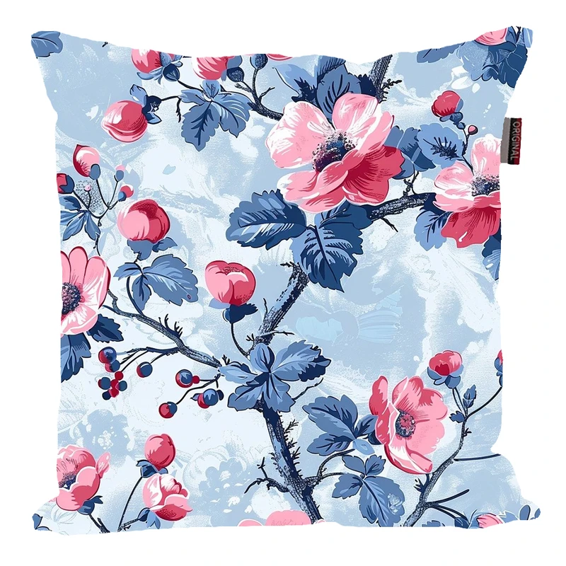 کوسن پاد آفرین مدل فانتزی طرح گل و برگ کد PK40638