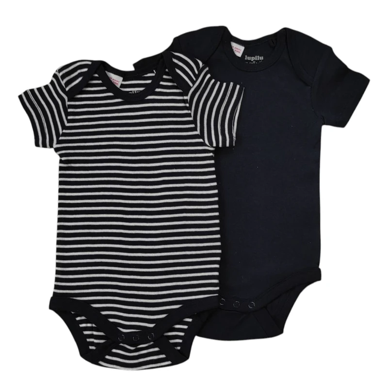 بادی آستین کوتاه نوزادی لوپیلو مدل A00 مجموعه 2 عددی