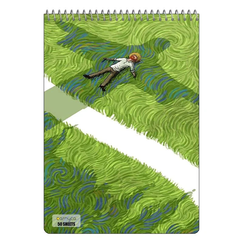 دفتر نقاشی 50 برگ سیمی کارنیکا طرح فانتزی ون گوگ Van Gogh Fantasy کد 52159