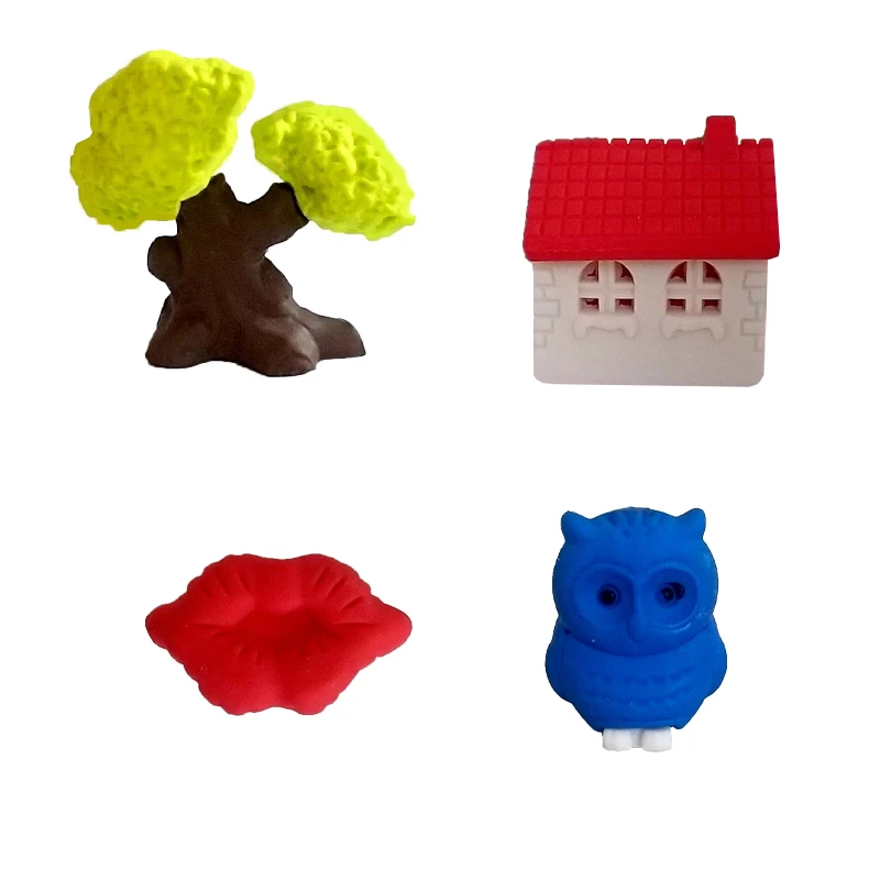 پاک کن مدل خانه و جغد کد EO-05 مجموعه 4 عددی