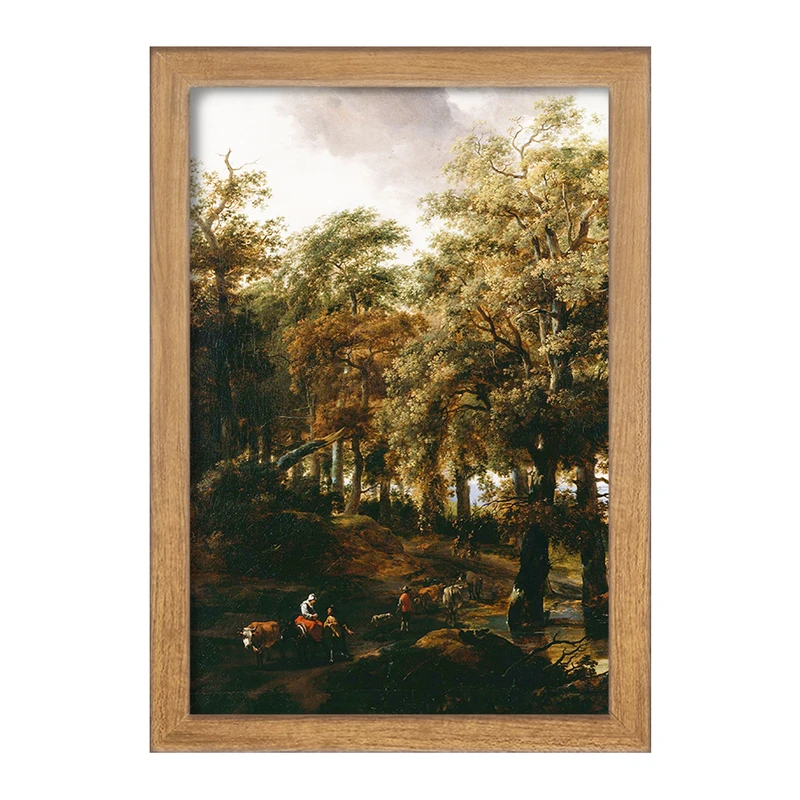 تابلو خندالو مدل نقاشی جاده ای از میان یک چوب اثر نیکلاس پیترز برچم کد F12321