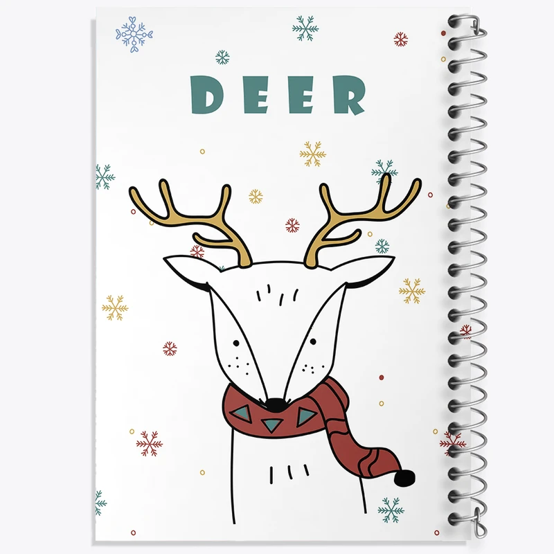 دفتر مشق 100 برگ خندالو طرح گوزن کیوت کد N2524