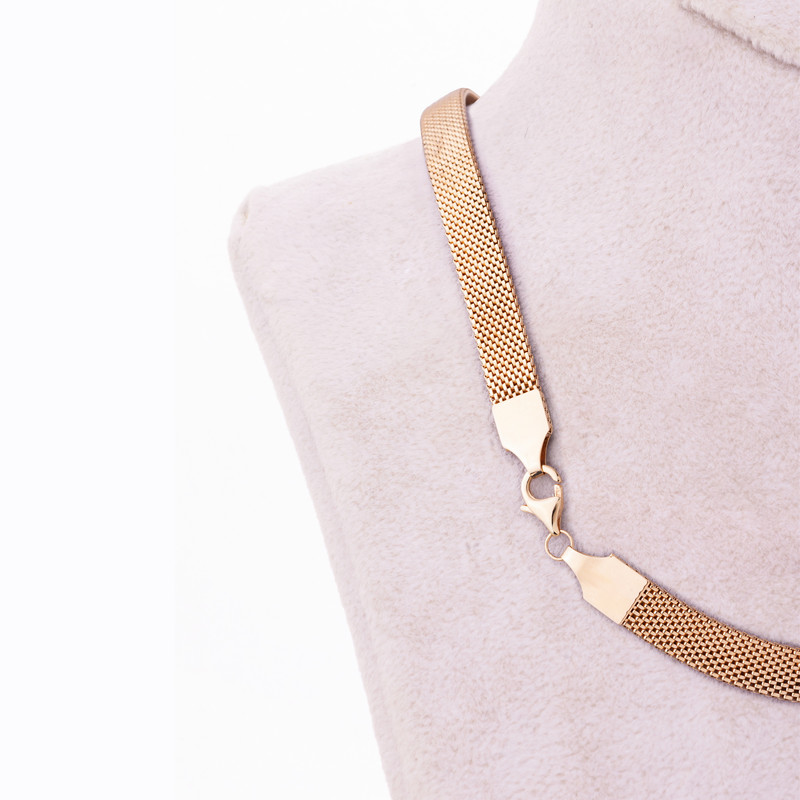 گردنبند طلا 18 عیار زنانه با طرح بافت گالری شیدا مجد مدل پونه