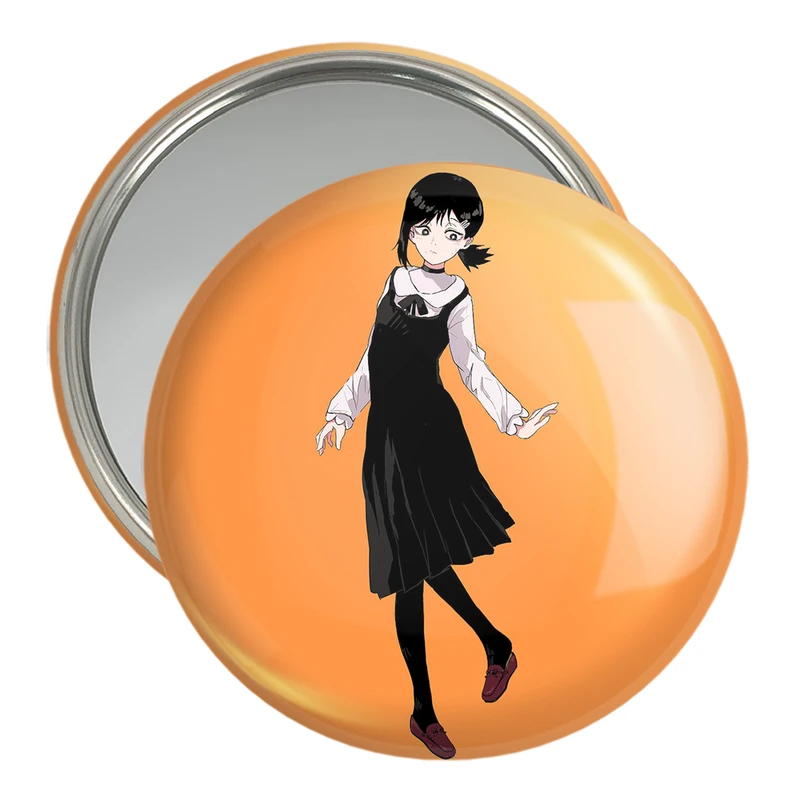 آینه جیبی خندالو مدل کوبنی انیمه مرد اره ای Chainsaw Man  کد 18008