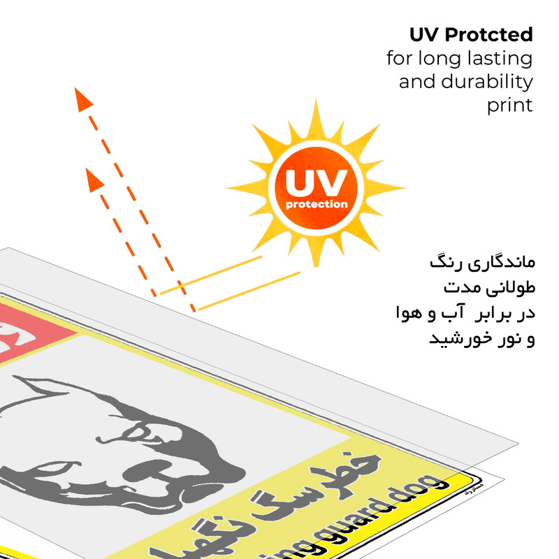 برچسب ایمنی مستر راد طرح خطر سگ نگهبان مدل HSE-OSHA-145 برچسب ایمنی مستر راد طرح خطر سگ نگهبان مدل HSE-OSHA-145