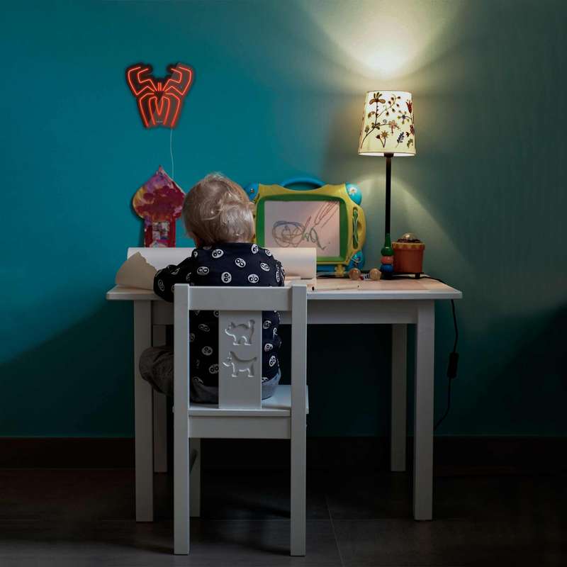 چراغ دیواری نئون دیزاین مدل Spider-BL_RD