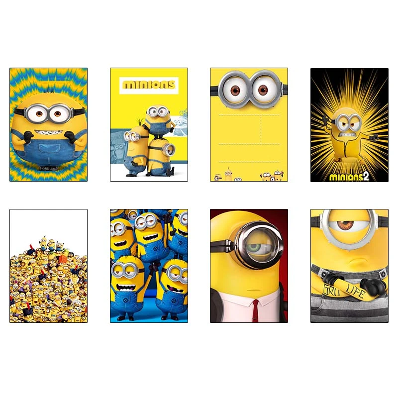 پوستر کارنيکا طرح مینیون‌ها Minions کد 70023 مجموعه 8 عددی