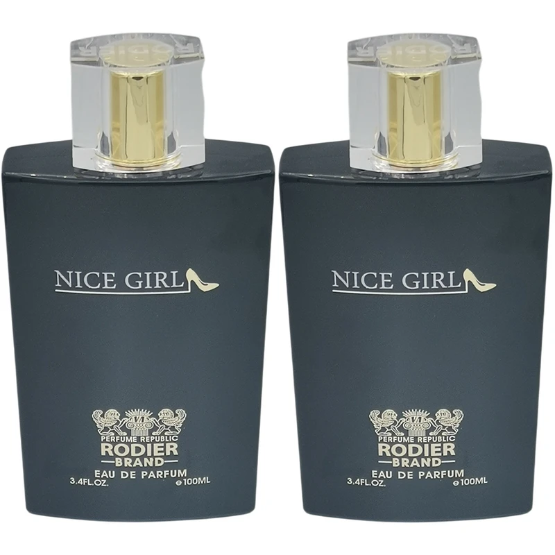 ادوپرفیوم زنانه رودیر مدل NICE GIRL با رایحه گرم حجم 100 میلی لیتر مجموعه دو عددی