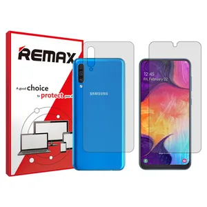 Remax HyGEL transparent display screen protector suitable for Samsung Galaxy A50 mobile phones along with the back of the phone