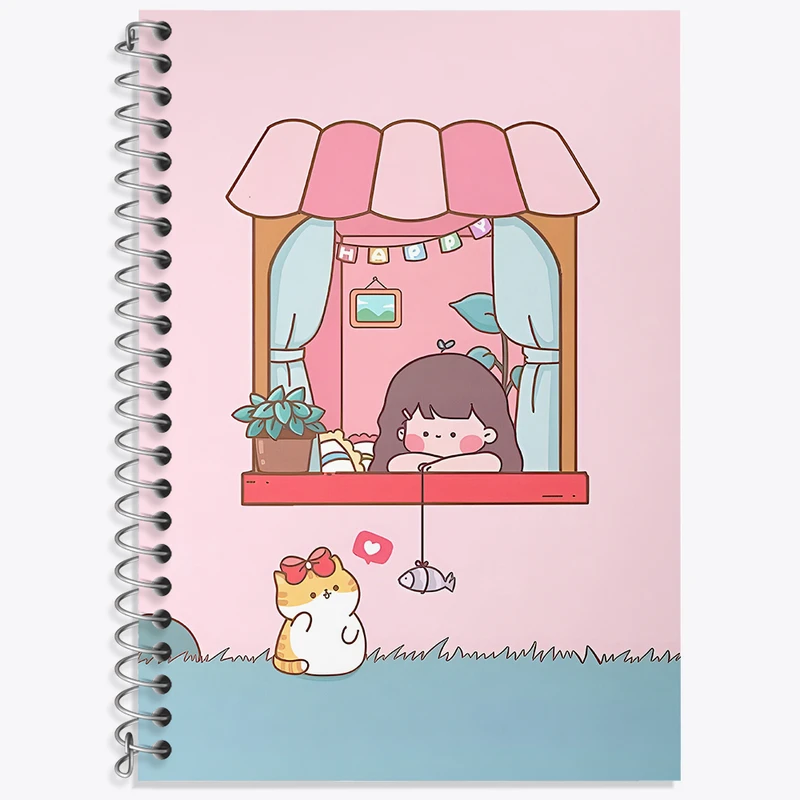 دفتر لغت 50 برگ خندالو طرح دخترانه کیوت کد N3935