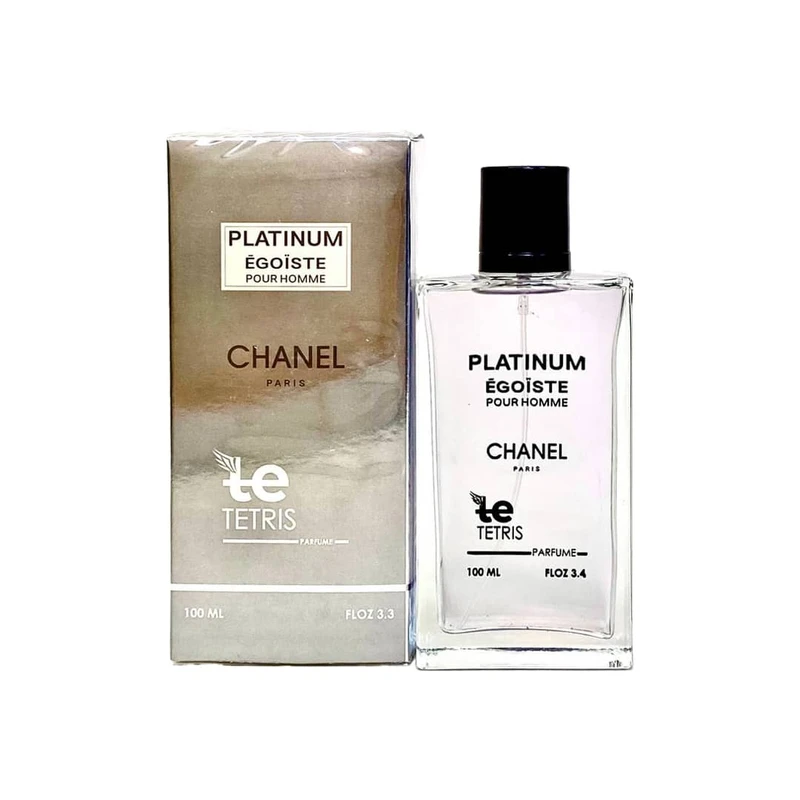 ادوپرفیوم مردانه تتریس مدل پلاتینیوم چنل با رایحه شیرین حجم 100 میلی لیتر
