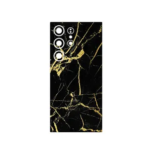 MAHOOT Graphite_Gold_Marble Cover Sticker for Samsung Galaxy S24 Ultra