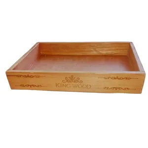 سینی بدون دسته کینگ وود مدل چوبی سایز 25 × 35 سانتی‌متر