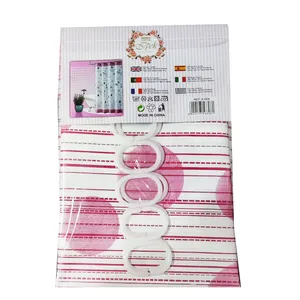 پرده حمام جی پک مدل خطی کد BL_98 سایز 180x200 سانتی متر