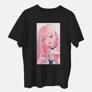 تی شرت آستین کوتاه دخترانه مدل ژاپنی انیمه ای کد anm293