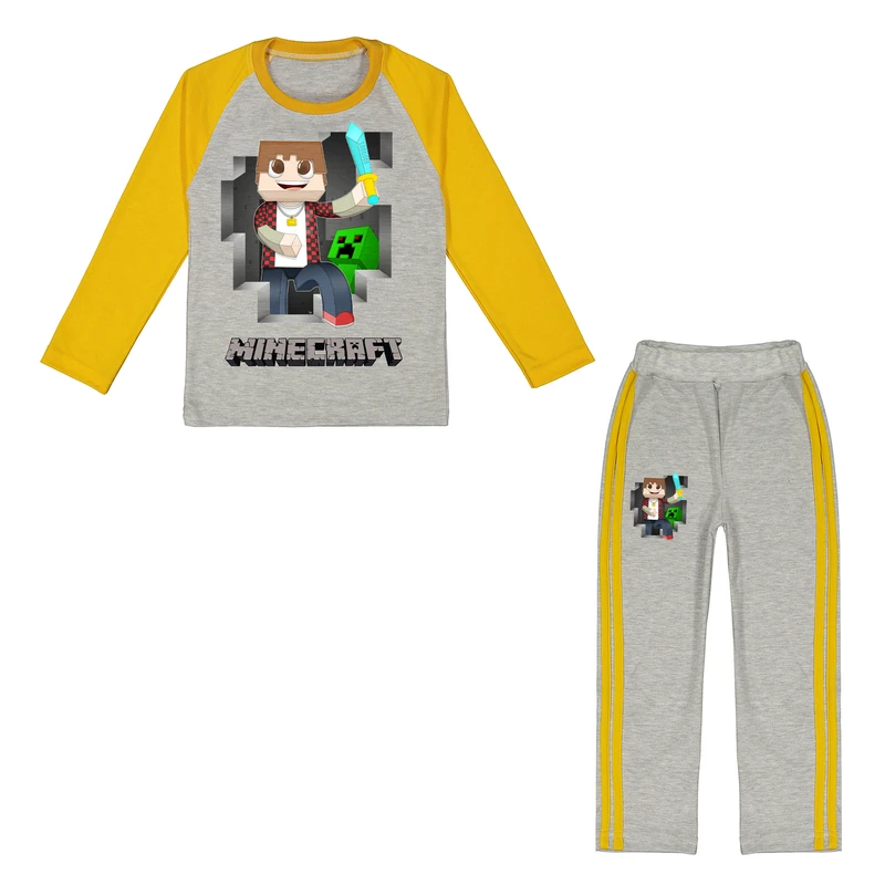 ست تی شرت و شلوار پسرانه مدل ماین کرافت کد p18