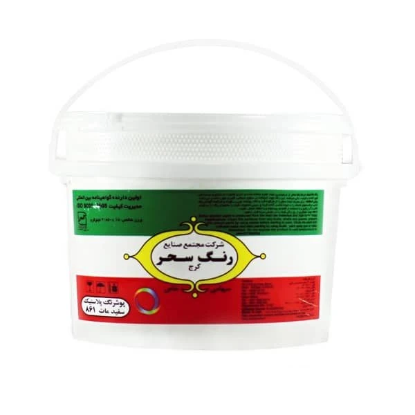 رنگ سفید تمام پلاستیک درجه یک رنگ سحر کد 861 حجم 4850 میلی لیتر