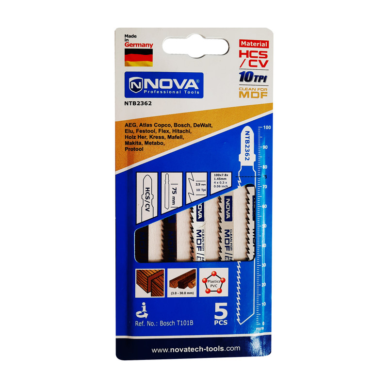 مجموعه 5 عددی تیغه اره عمودبر نووا مدل NTB2362