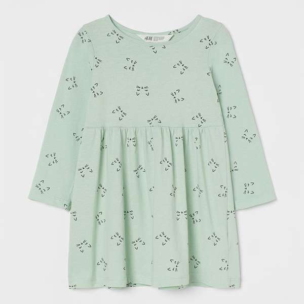 پیراهن دخترانه اچ اند ام مدل گربه ای