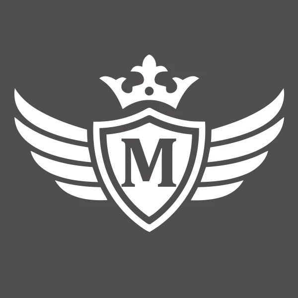 برچسب بدنه خودرو طرح بال و تاج حرف M کد K920 