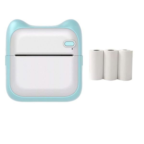 پرینتر لیبل زن ناب سل مدل پرتابل شارژی کد  BL-NAAB001111 به همراه سه عدد رول کاغذی