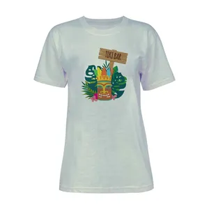 تی شرت آستین کوتاه زنانه مدل هاوایی کد L133 رنگ طوسی