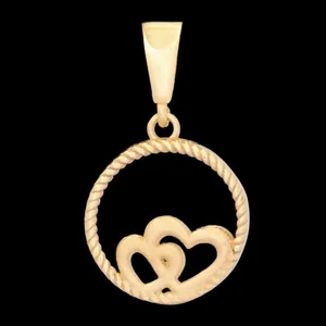 آویز گردنبند طلا 18 عیار زنانه طلای مستجابی مدل قلب کد LV.3
