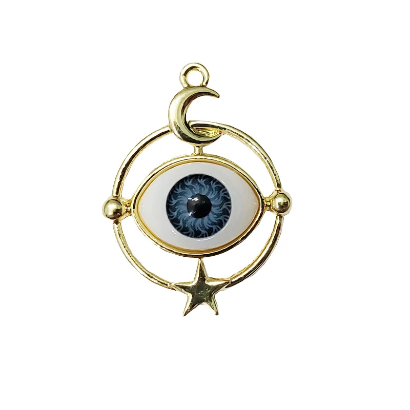 آویز گردنبند دخترانه مدل ماه و ستاره و چشم زیبا کد 1-8