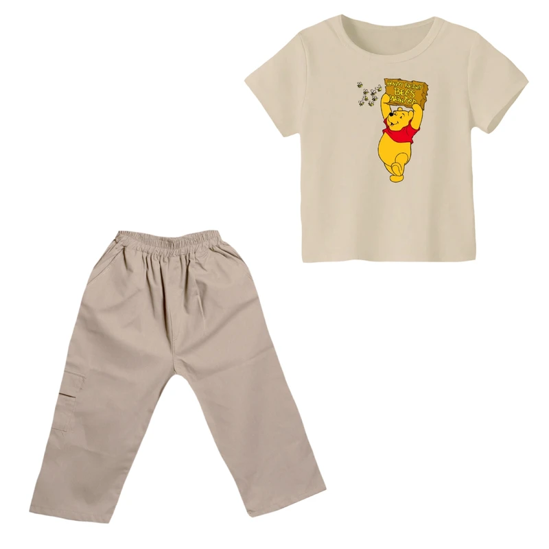 ست تی شرت و شلوارک پسرانه مدل پو کد ۱۳