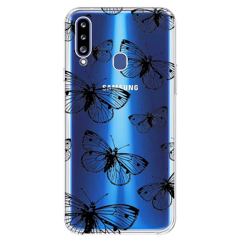 کاور مگافون طرح پروانه مدل C54-B مناسب برای گوشی موبایل سامسونگ Galaxy A20 S