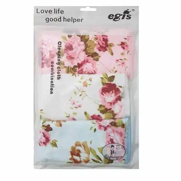 دستمال نظافت اگیس مدل گلدار مجموعه سه عددی