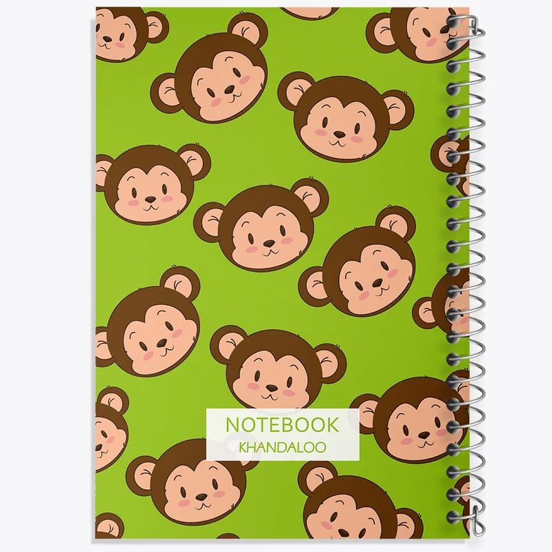 دفتر شطرنجی 50 برگ خندالو مدل پترن میمون کد N82