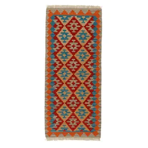 گلیم دستباف کناره طول دو متر مدل قشقایی کد 598549