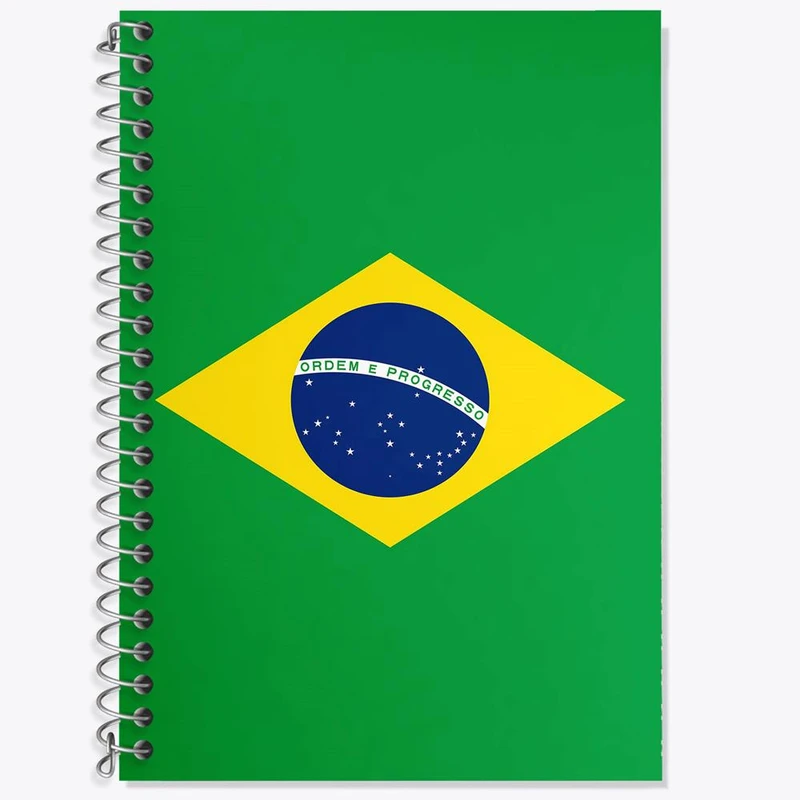 دفتر لغت 50 برگ خندالو مدل پرچم برزیل کد 20681